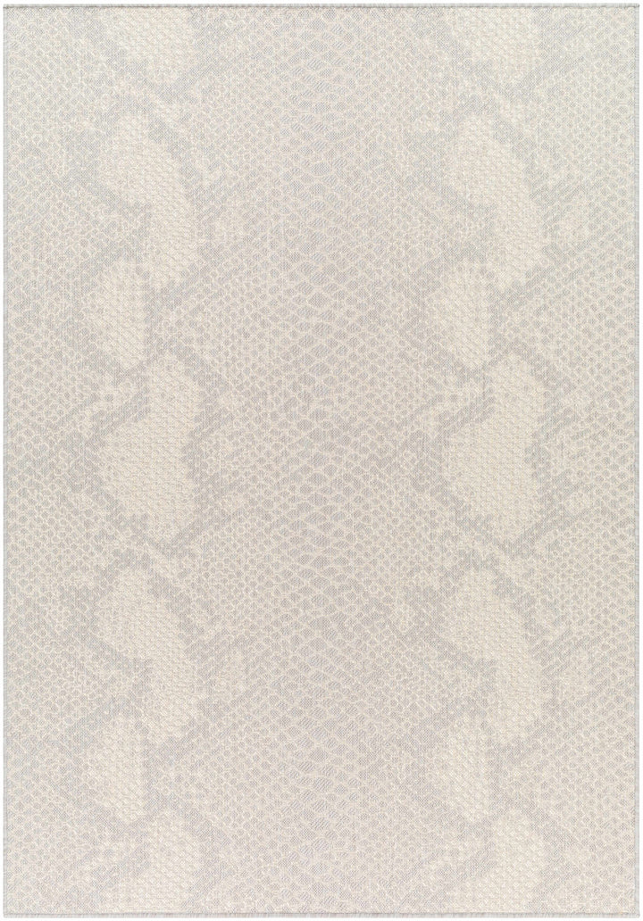 Estee Cream Snake-Patterned Outdoor Area Rug - Clearance