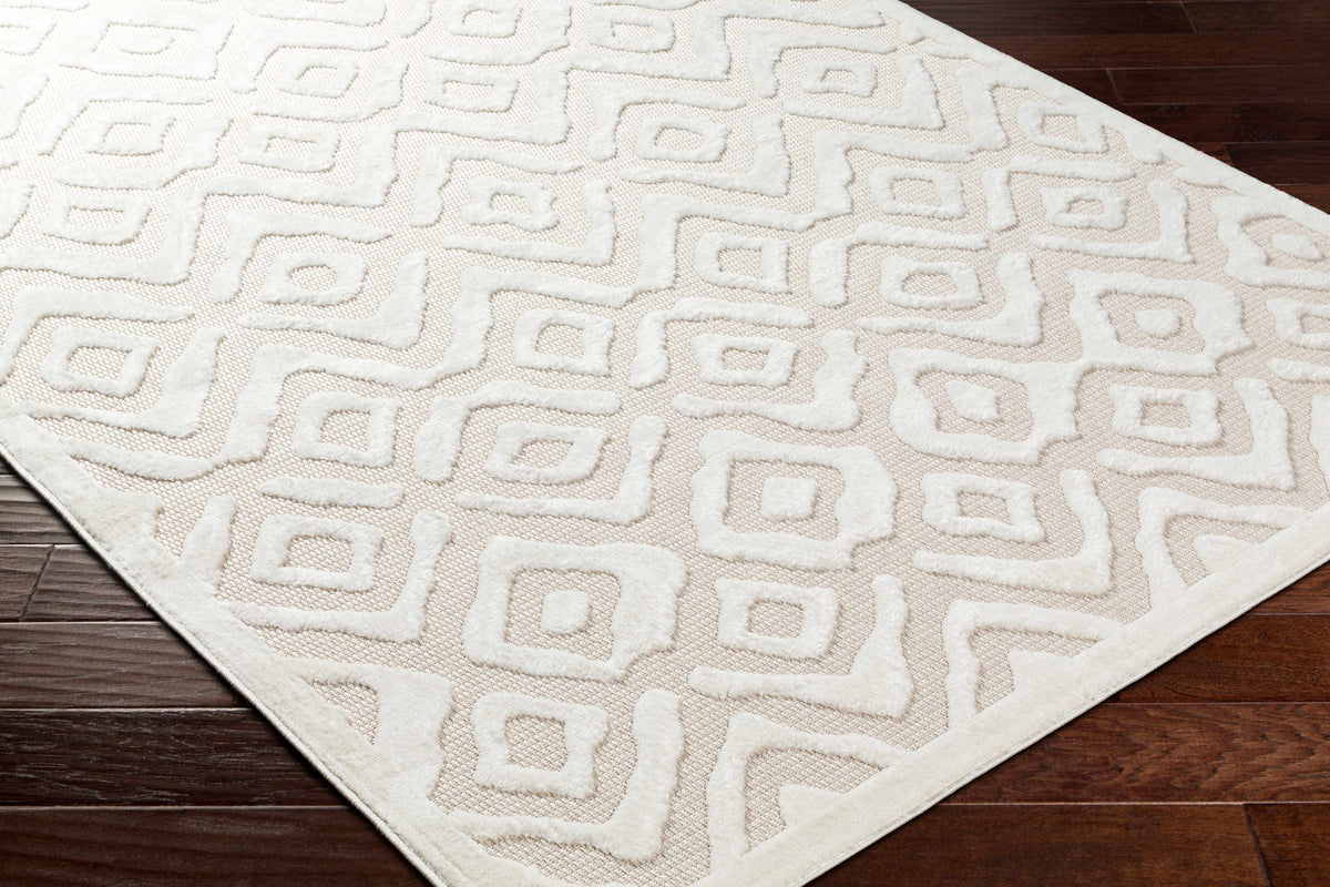 Burl Cream Outdoor Rug - Clearance