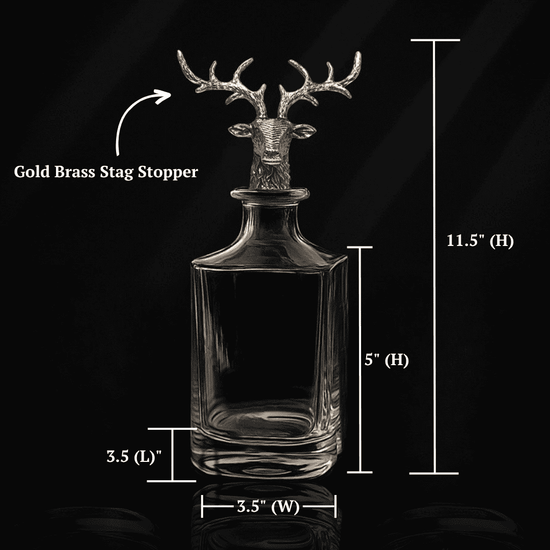 Gold Stag Deer Decanter