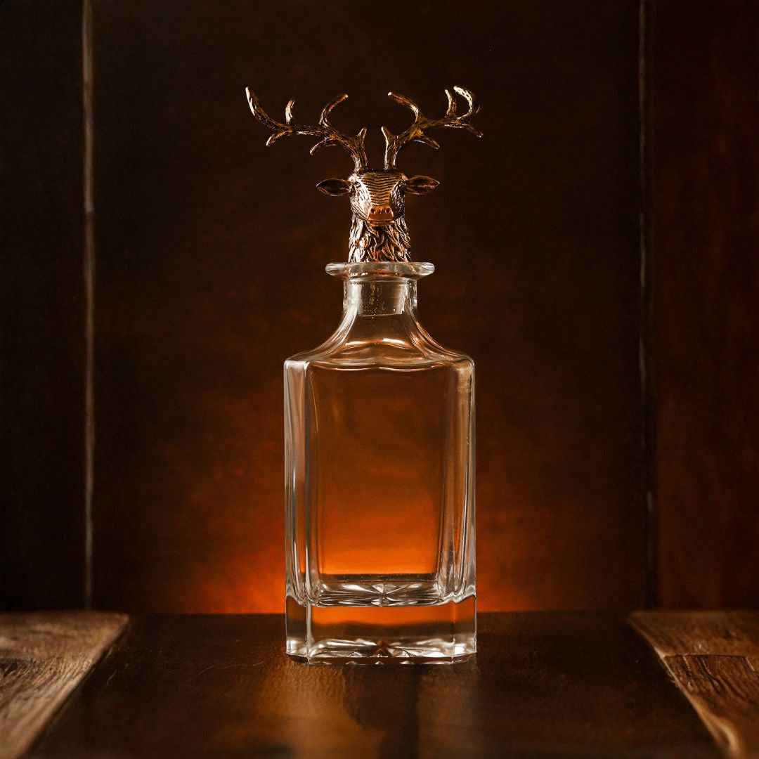 Gold Stag Deer Decanter