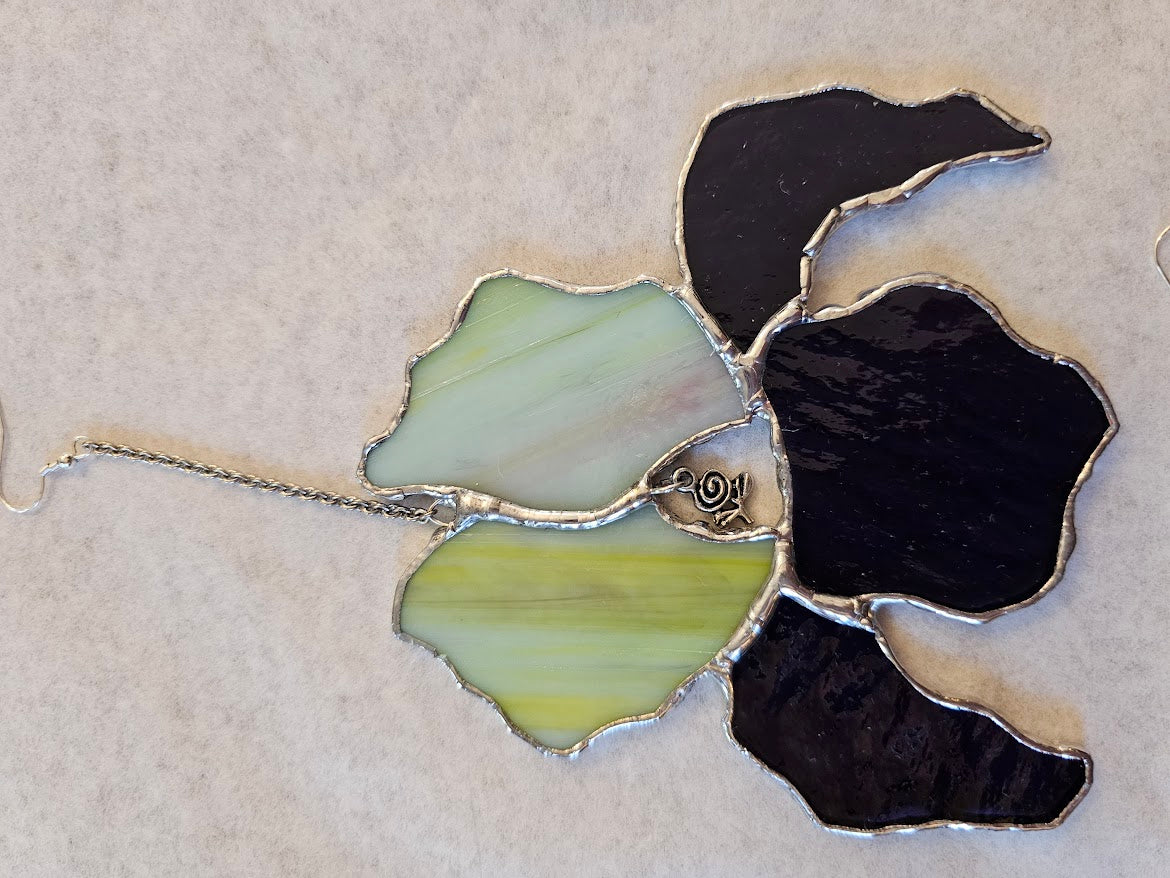 Iris Stained Glass Suncatcher