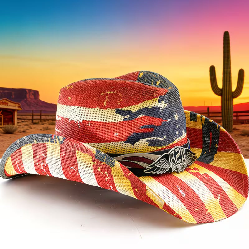 USA Stars and Stripes Cowboy Hat