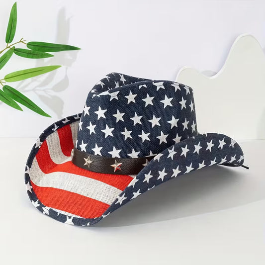 USA Stars and Stripes Cowboy Hat