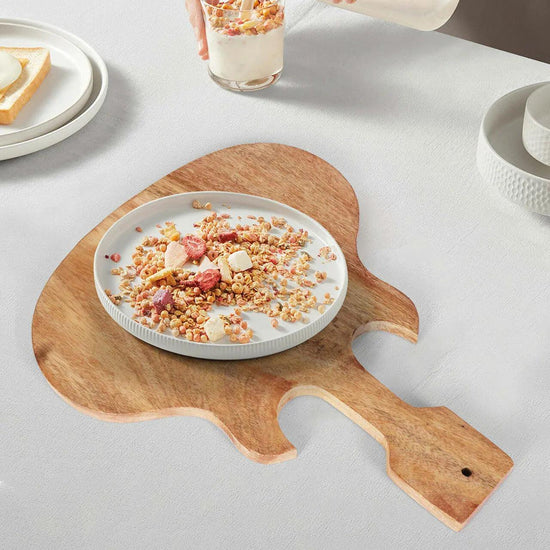 Strings Guitar Mango Wood Charcuterie Board