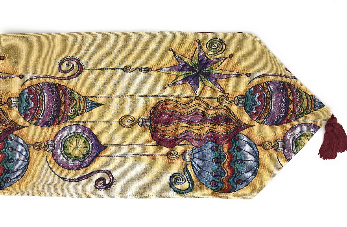 DaDa Bedding Bohemian Ornaments Colorful Holiday Lanterns Tapestry Dining Table Runner (14916)
