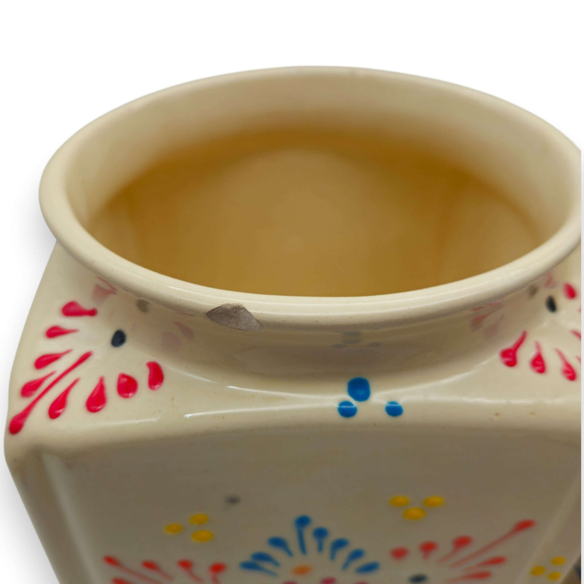 Talavera Ceramic Kitchen Canister Trio | White Multicolor Set