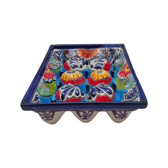 Talavera Egg Crate | Colorful Ceramic Egg Holder