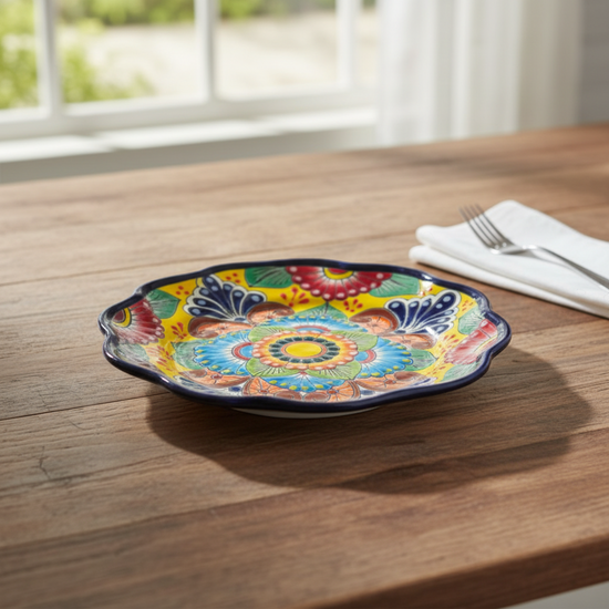 Talavera Plate | Hand-Painted Mexican Folk Art Dinnerware