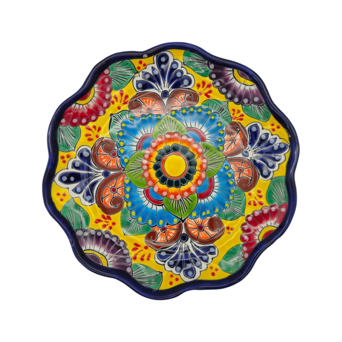 Talavera Plate | Hand-Painted Mexican Folk Art Dinnerware