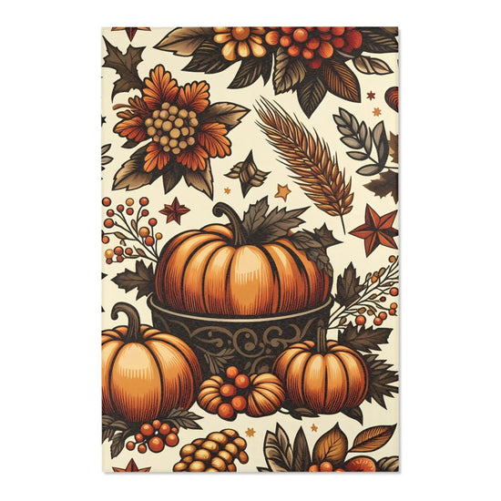 DipaliZ Pumpkin Rugs Chenille Area Rugs Thanksgiving Decor