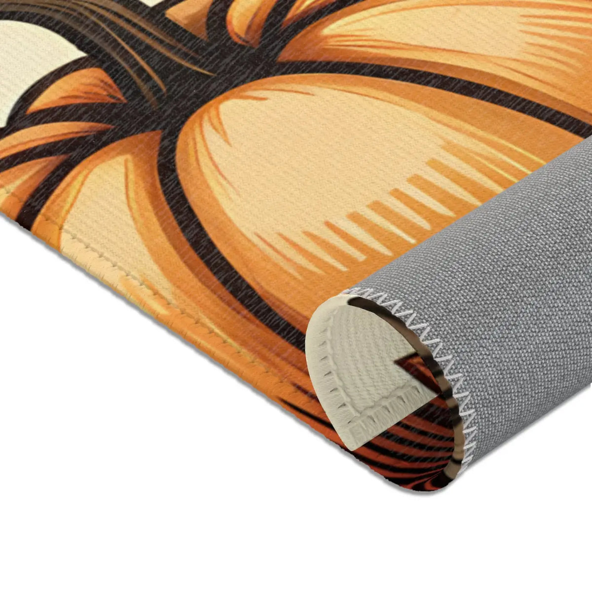 DipaliZ Pumpkin Rugs Chenille Area Rugs Thanksgiving Decor
