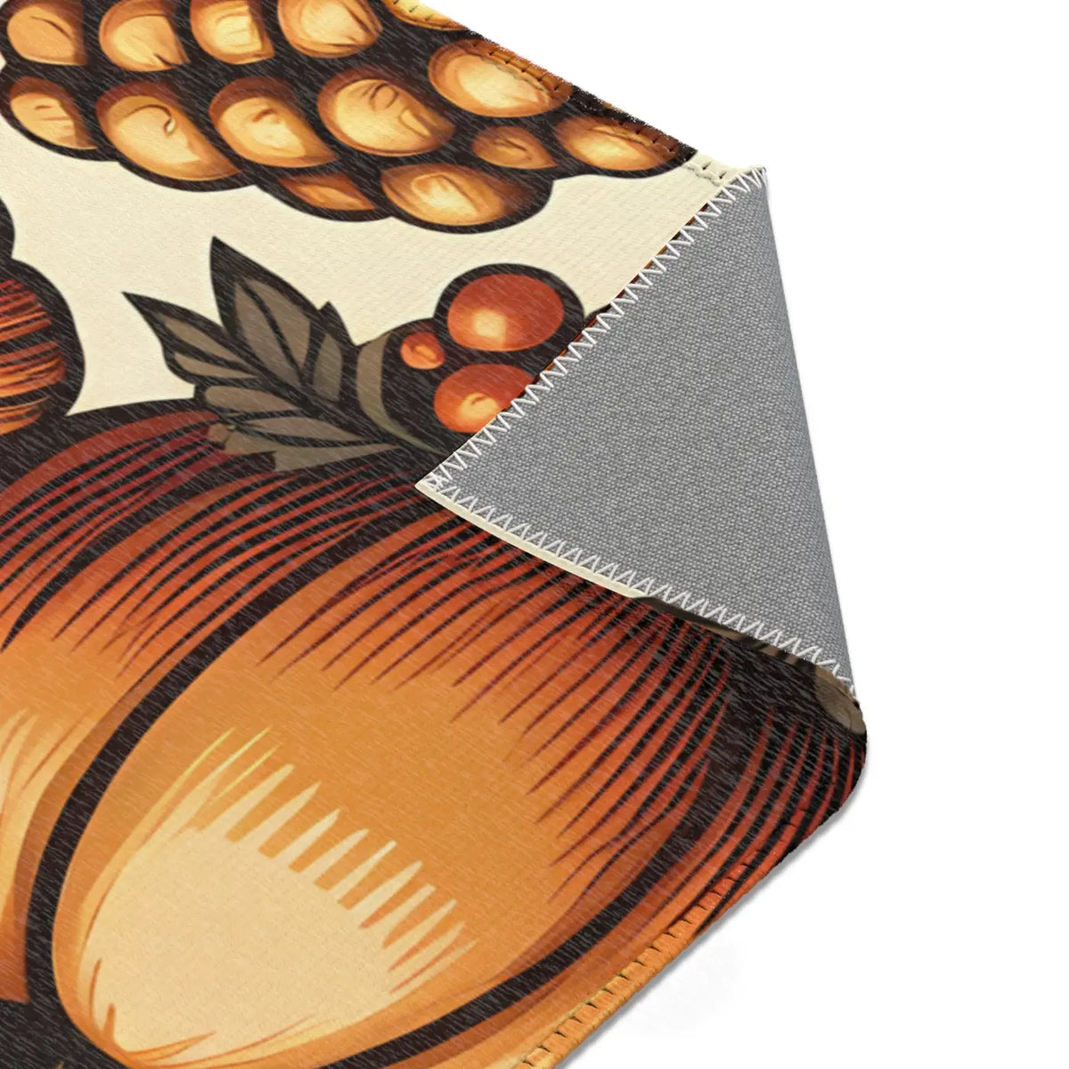 DipaliZ Pumpkin Rugs Chenille Area Rugs Thanksgiving Decor