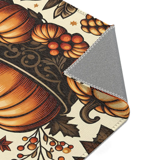 DipaliZ Pumpkin Rugs Chenille Area Rugs Thanksgiving Decor