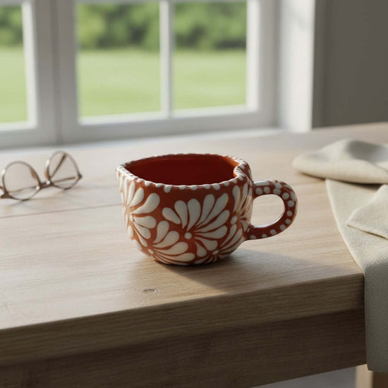 Talavera Heart Mug | Hand-Painted Mexican Coffee Cup