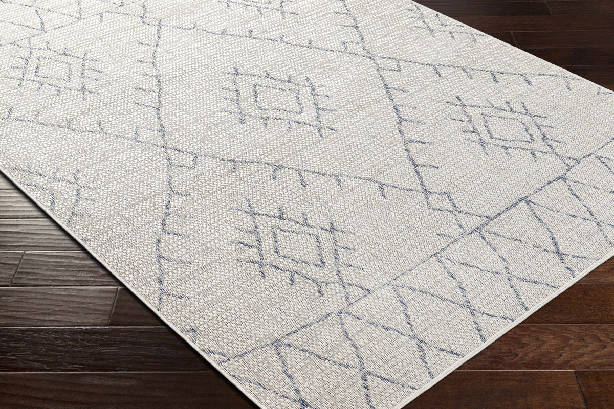 Marwood Gray&Blue Nordic Outdoor Rug - Clearance