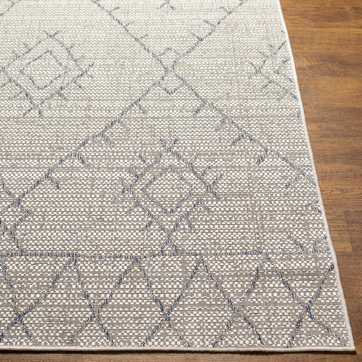 Marwood Gray&Blue Nordic Outdoor Rug - Clearance