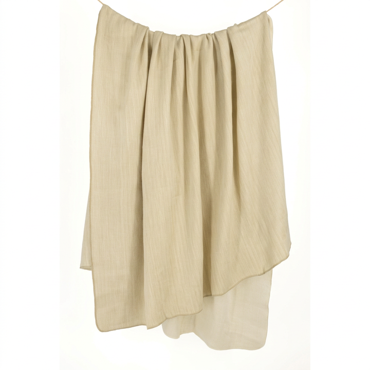Reversible Handwoven Alpaca Throw Blanket | Natural Tobacco & White | Kani Collection