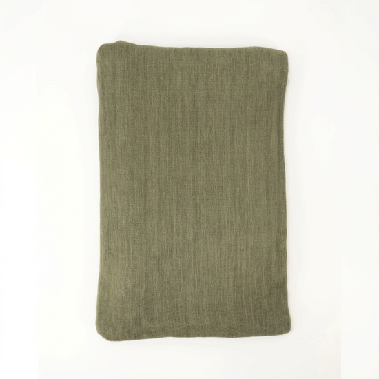 Reversible Handwoven Alpaca Throw Blanket | Khaki & Olive Green | Kani Collection