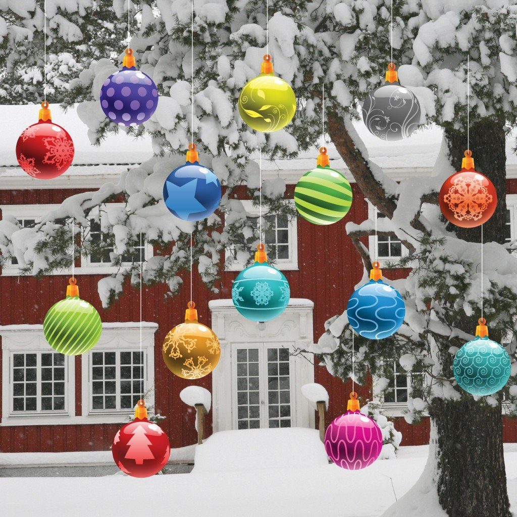Traditional Hanging Christmas Ornaments Decorations (Flat Shape)
