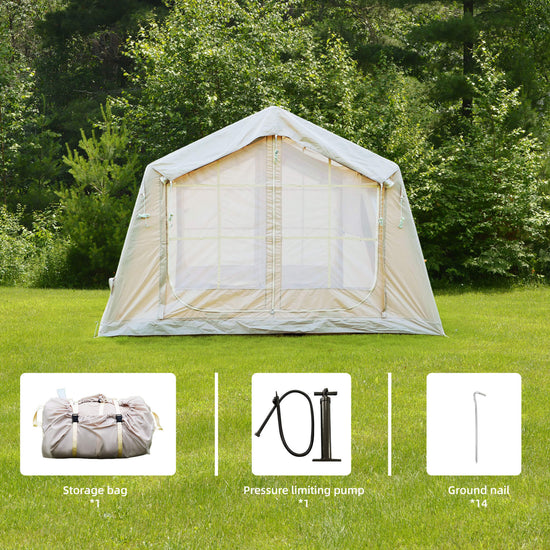 Trailora 4-Season Outdoor Inflatable Blow Up Camping Tent With Air Pump [4-6 People] (SAK46821)