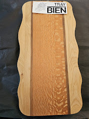 Tray Bien Serving Tray with Dots, Stripes and Patterns in Various Woods