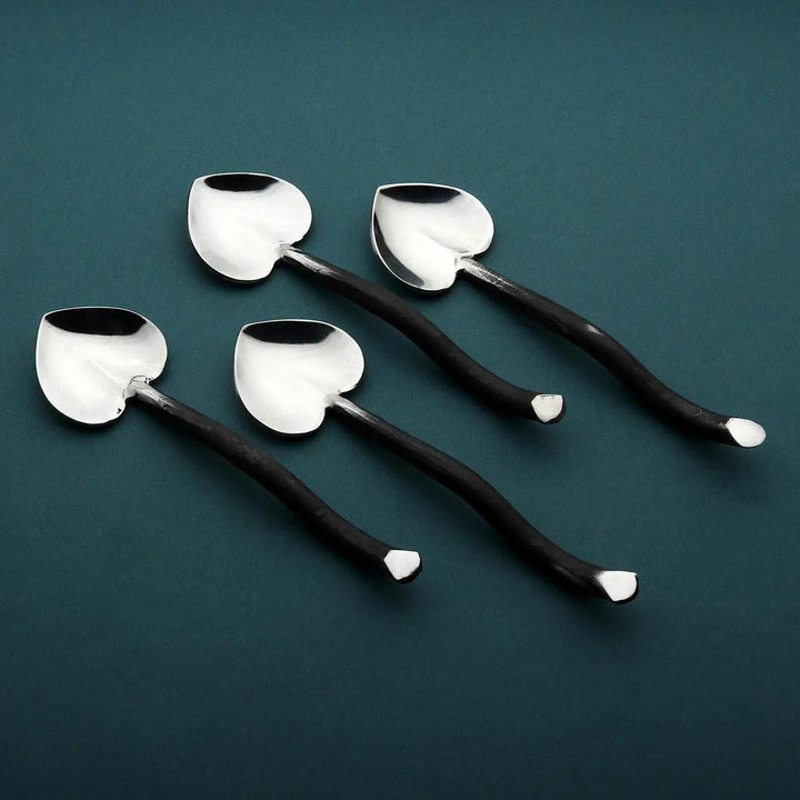 Twig Heart Coffee/Dessert Table Spoon 4 Pc. Set