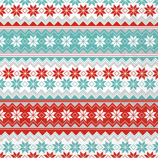Reindeer Stripe - Lunch Napkin