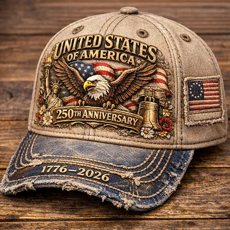 USA 250th Anniversary 3D Baseball Cap