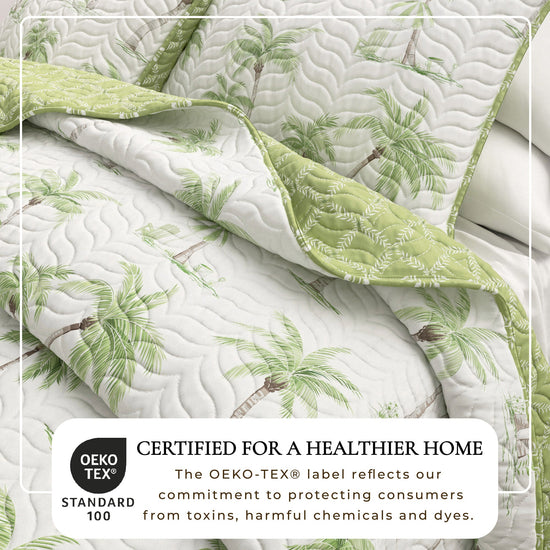 West Palm Trees Coastal Quilt Set - Coronado Collection