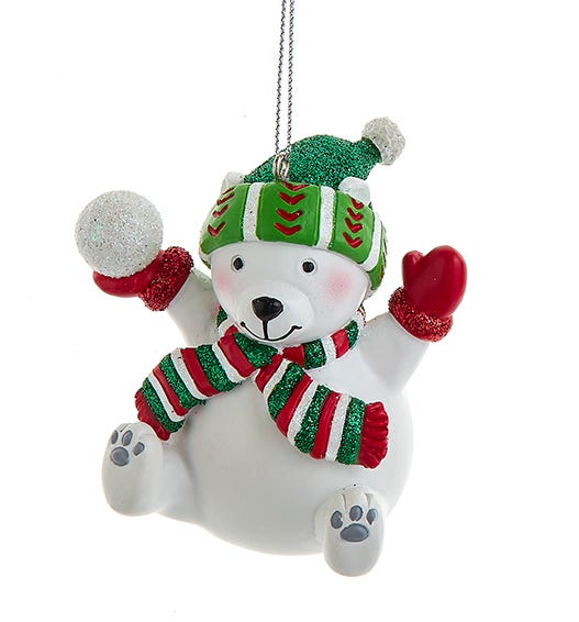 Playful Polar Bear Ornament