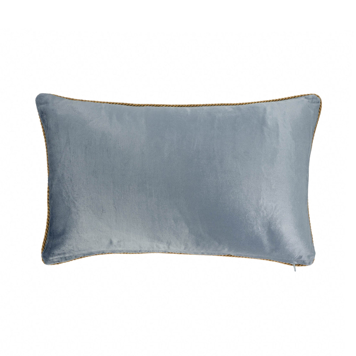 Venice Blue Silk Velvet Throw Pillow Cover, 12 x 20