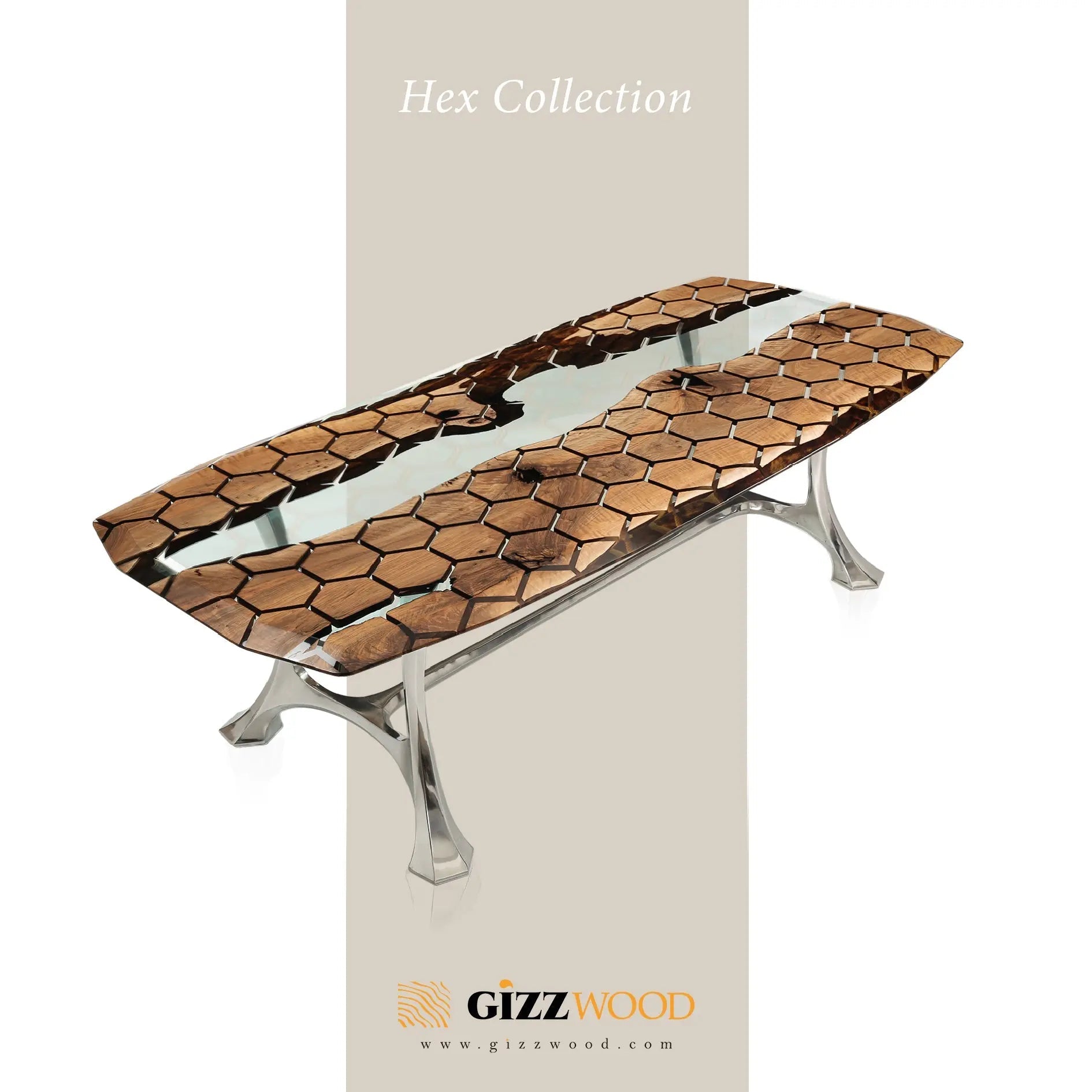 Hexagon Resin Dining Table
