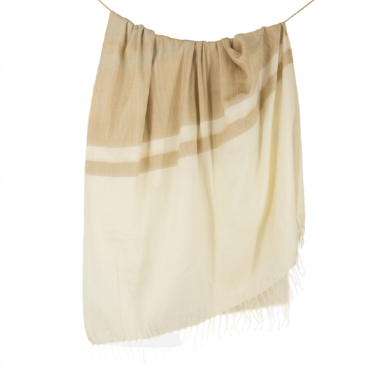 Handwoven Alpaca Throw Blanket | Tobacco & Wheat | Kallpa Collection