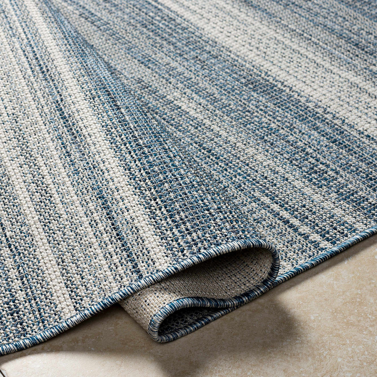 Kris Navy Outdoor Area Rug - Clearance