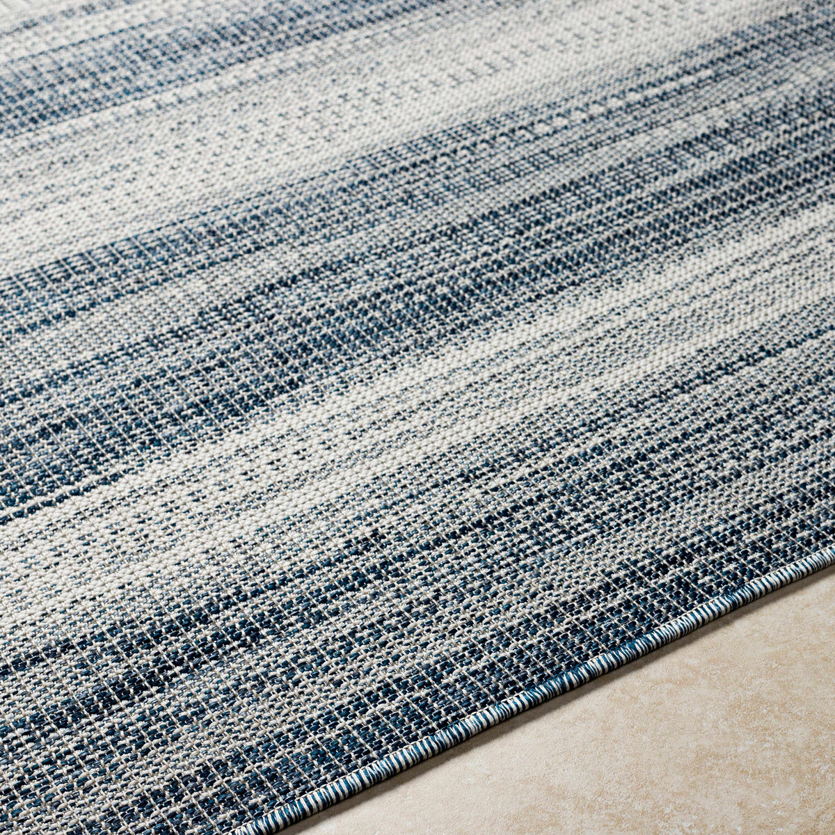 Kris Navy Outdoor Area Rug - Clearance