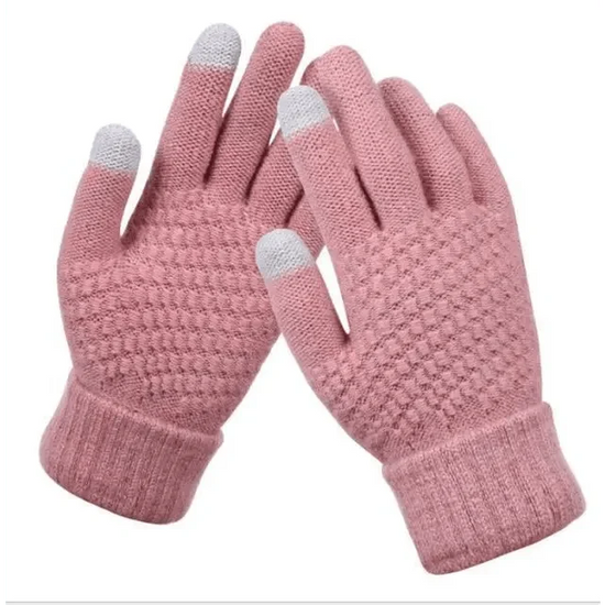 Women Winter Touch Screen Gloves Thicken Warm Knitted Stretch Gloves For Winter Wool Full Finger Outdoor Skiing Gloves Unisex Winter Gloves Women Touch Screen Gloves Knitted Gloves for Girls Stylish Winter Gloves