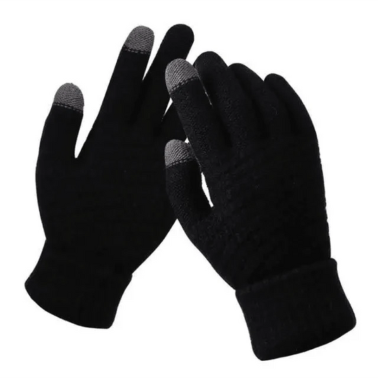 Women Winter Touch Screen Gloves Thicken Warm Knitted Stretch Gloves For Winter Wool Full Finger Outdoor Skiing Gloves Unisex Winter Gloves Women Touch Screen Gloves Knitted Gloves for Girls Stylish Winter Gloves