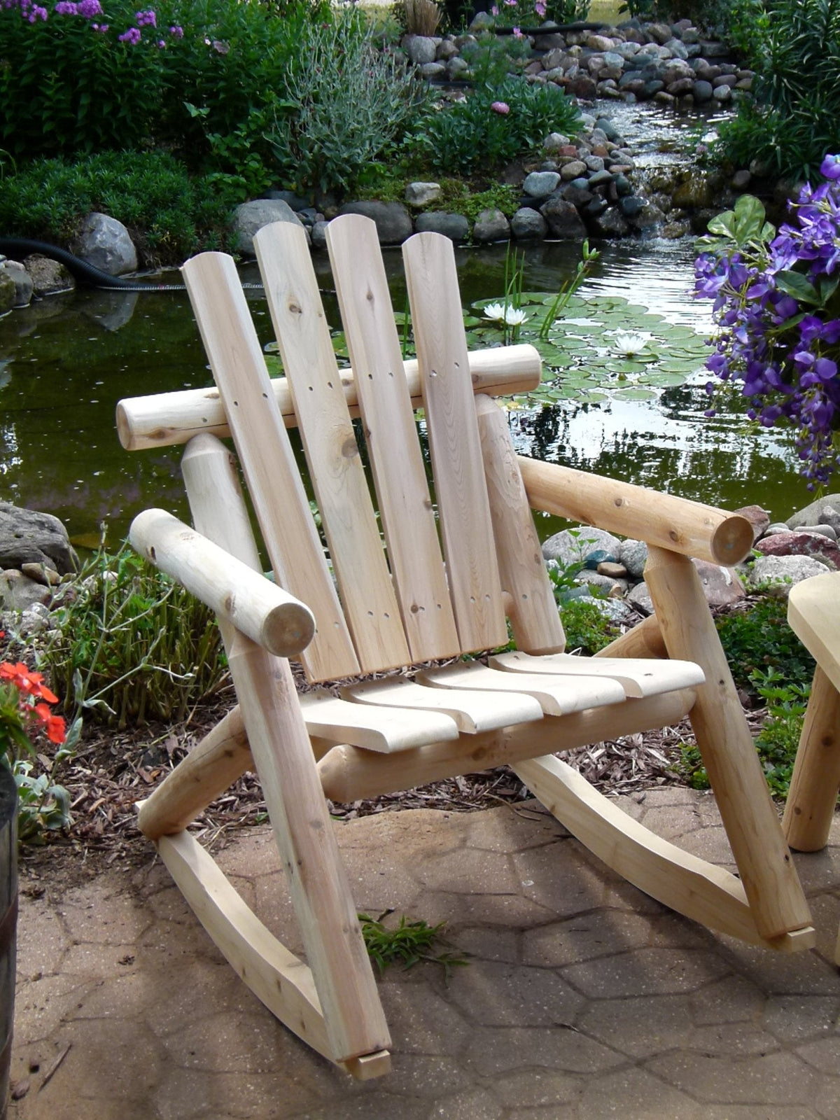 Rustic Outdoor Log Rocking Chair