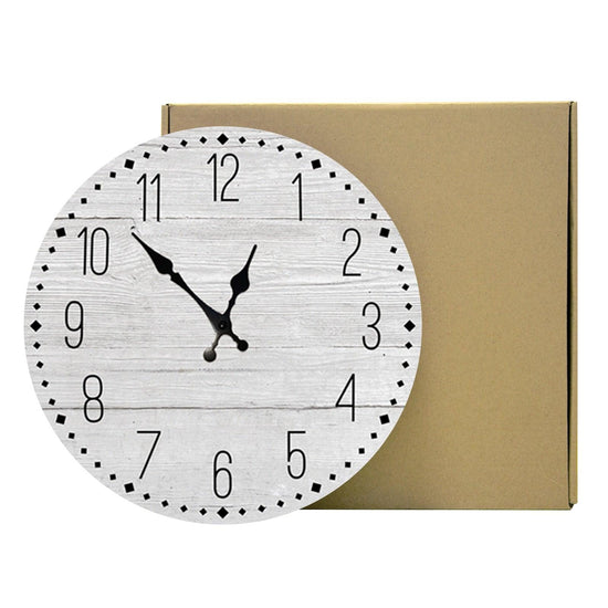 Wooden Wall Clock 10 Inch Silent Non Ticking Quartz Wall Clock 10 Inch Silent Non-Ticking Wooden Wall Clocks Battery Operated Country Retro Rustic Style Decorative for Living Room Kitchen  Retro Fashion Wood Wall Clock Decorative for Living Room Kitchen