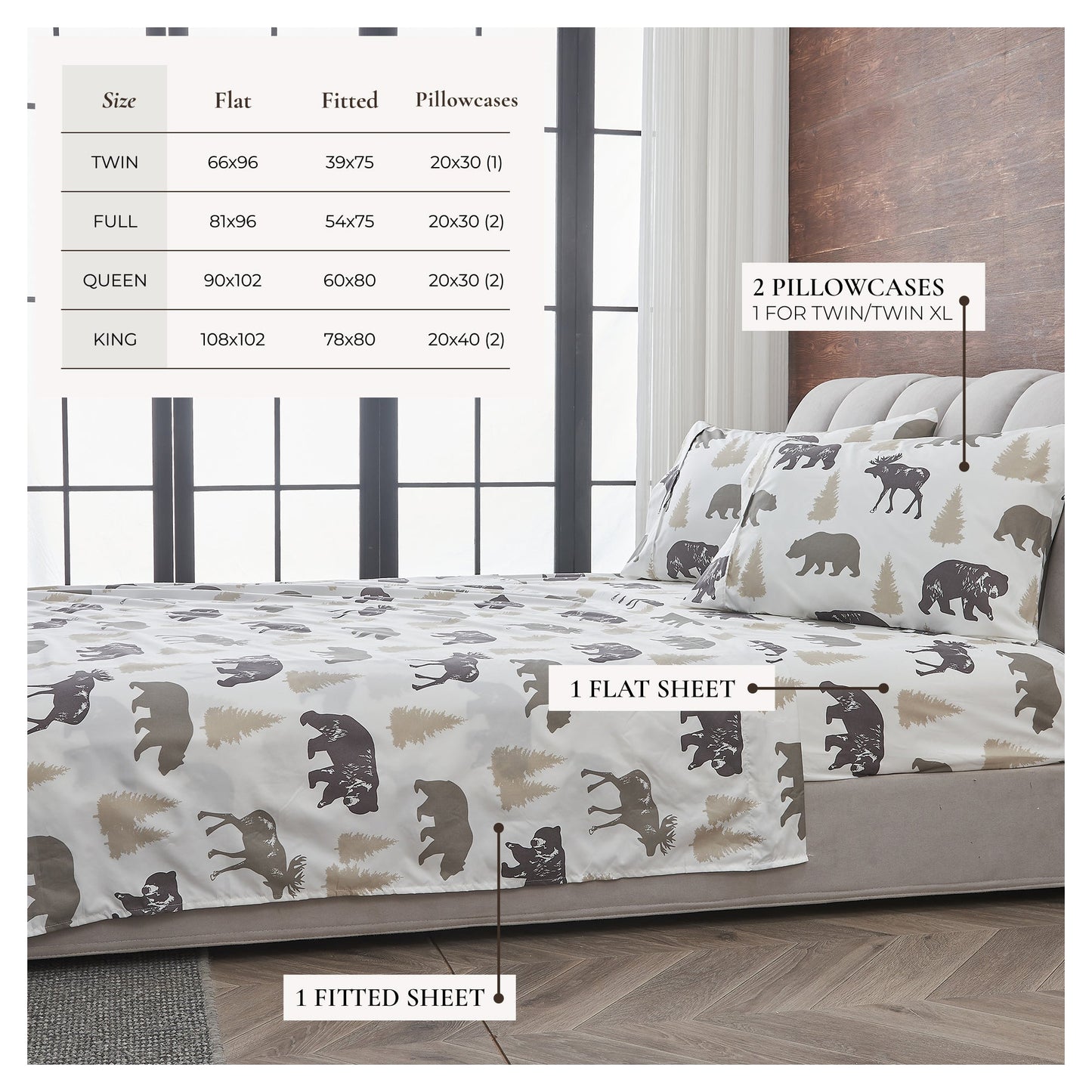 Lodge Printed Sheet Set - Mountain Ridge Collection